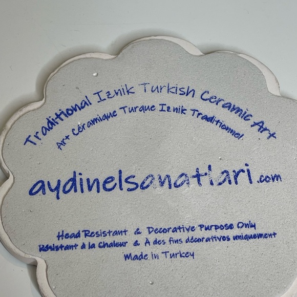 AYDIN LARGE TURKISH CERAMIC COASTER - Picture 3 of 5